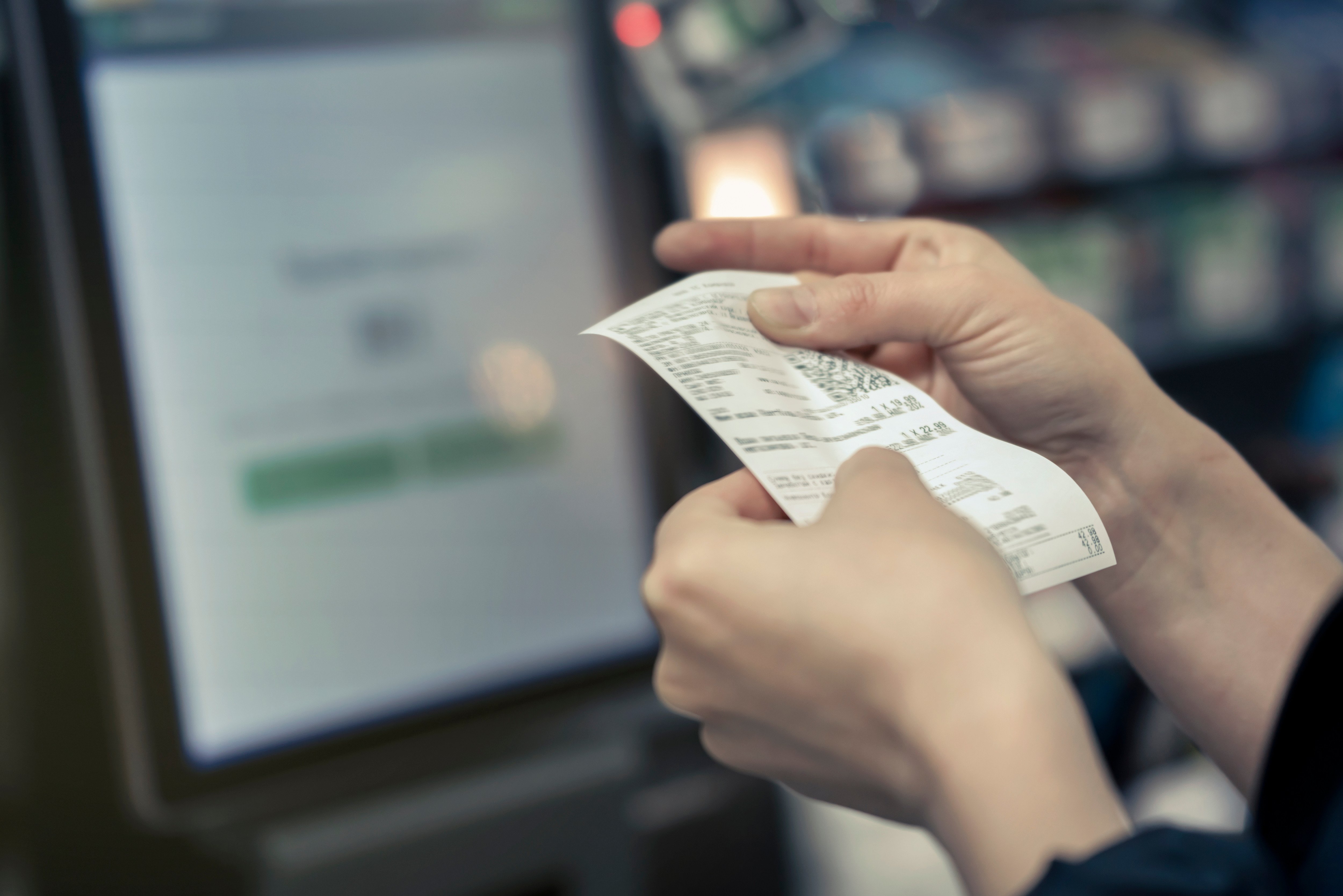 Holding Receipt at POS